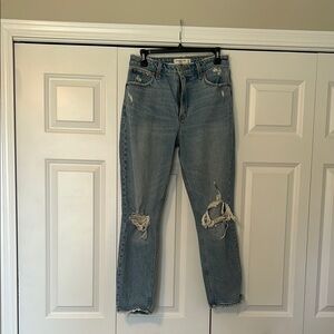 Abercrombie mom high rise